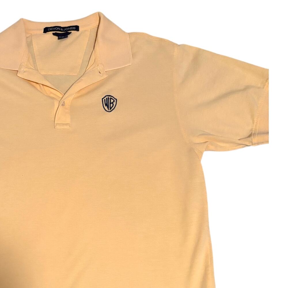 Devon & Jones Polo Shirt w/ Warner Bros 'WB" Embroidered Size Medium Unisex